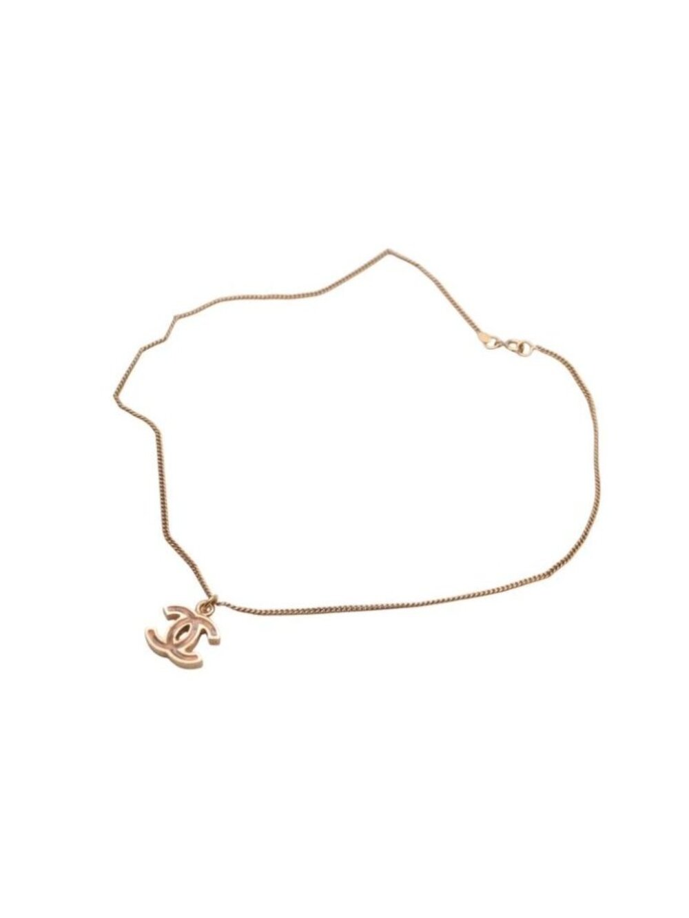 Chanel CC Logo Necklace 05 42 Gold Metal